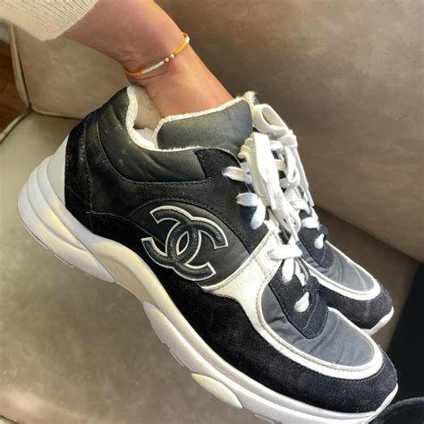 chanel trainerd|chanel trainers black and white.